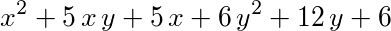 x^2+5*x*y+5*x+6*y^2+12*y+6